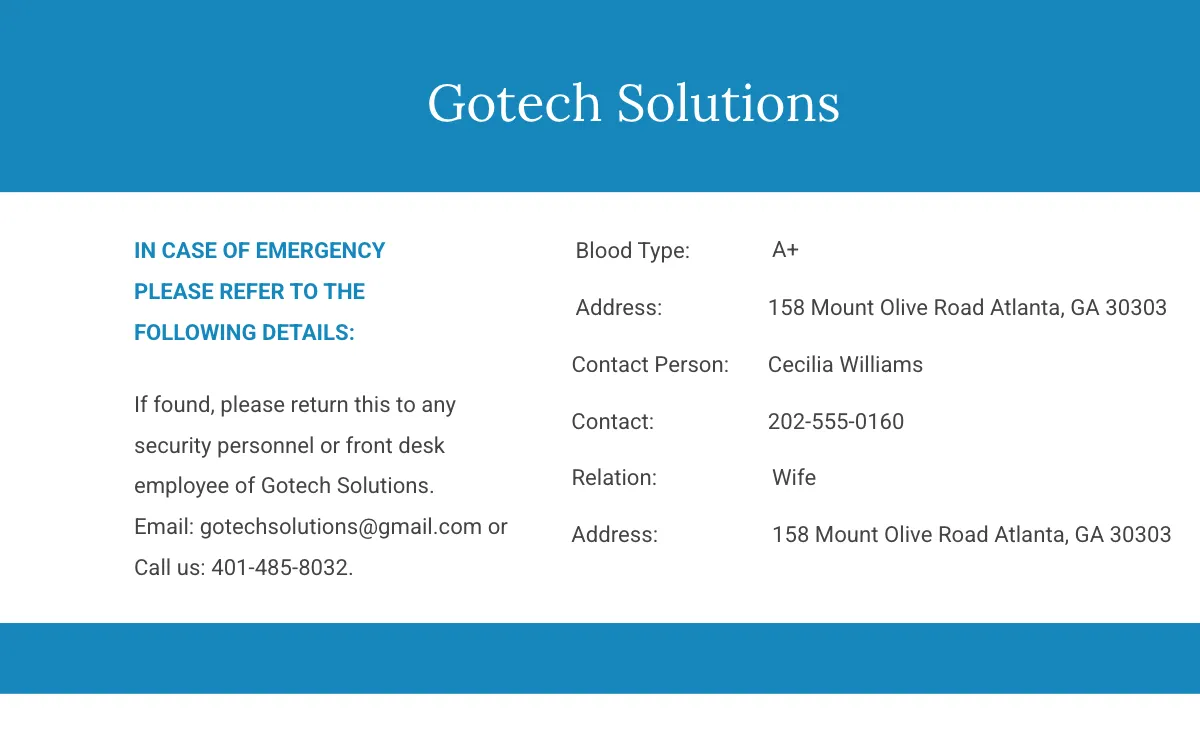 Free ID Card Template to Edit Online