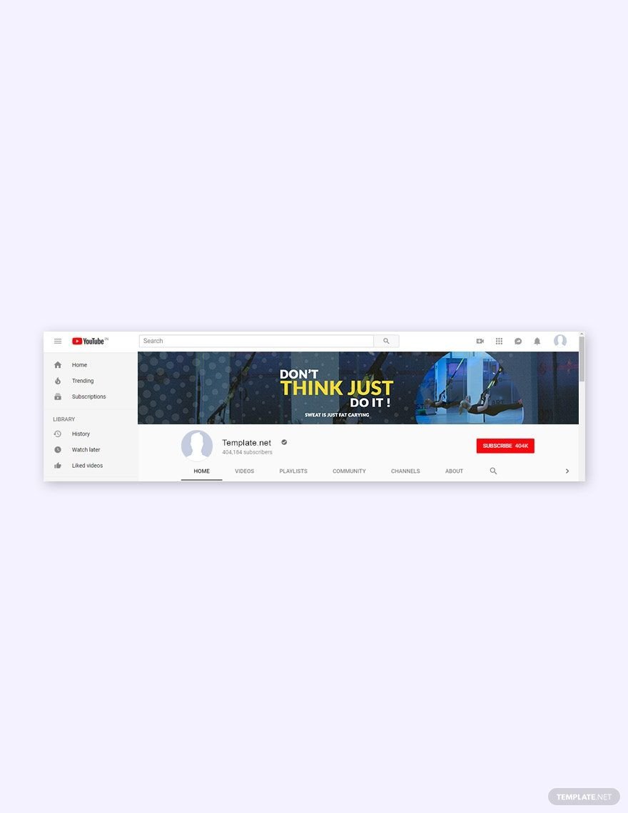 YouTube Channel Gym Template