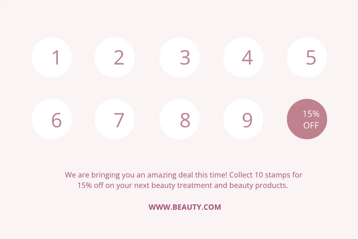 Free Beauty Loyalty Card Template to Edit Online