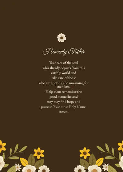 Free Memorial Card Template to Edit Online