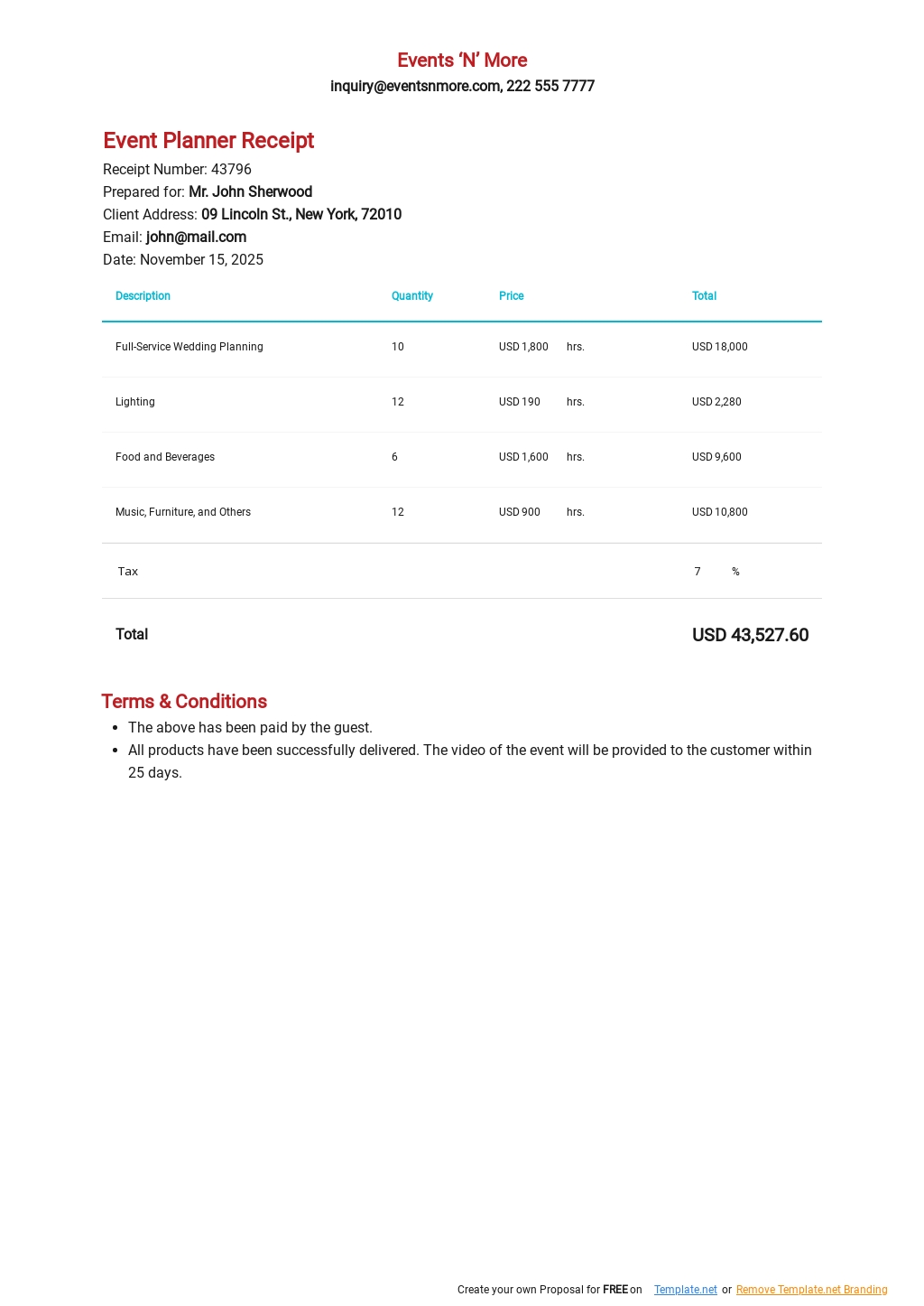 event-planner-receipt-template-google-docs-google-sheets-excel-word-template