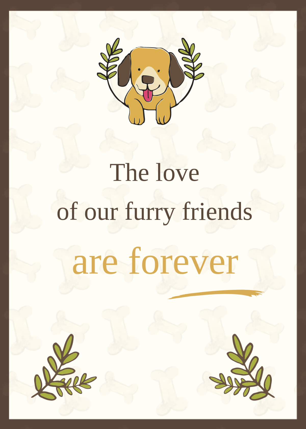 Free Sympathy Card For Loss Of Dog Template