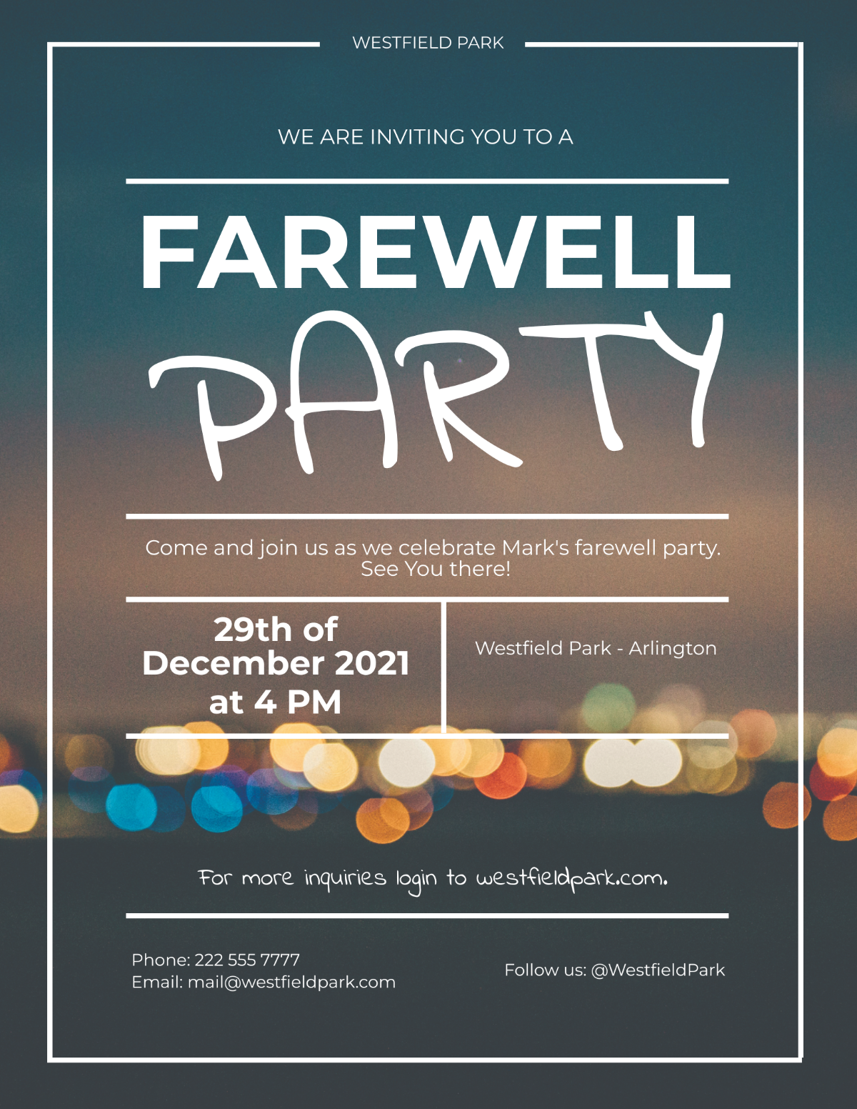 Farewell Party Flyer Template - Edit Online & Download