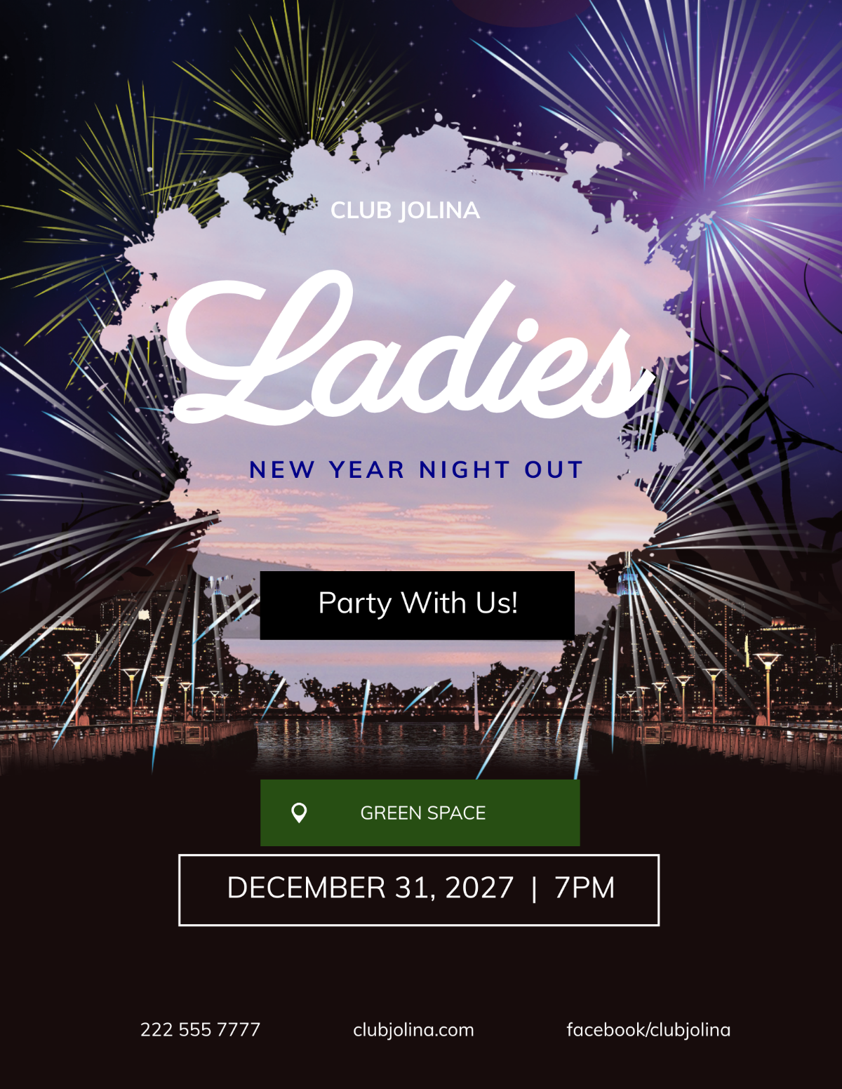 New Year Party Flyer Template - Edit Online & Download