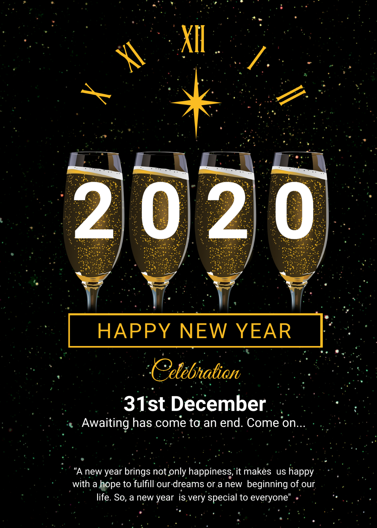 make new year greeting card online free