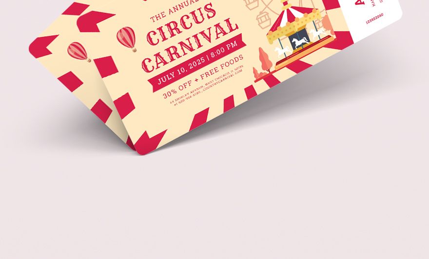 carnival Ticket Voucher Template