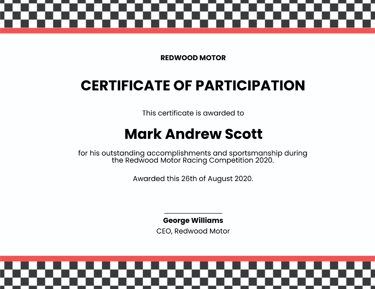 Motorsport Certificate