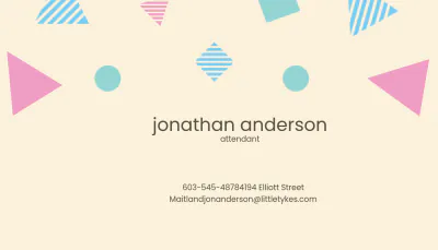 Free DayCare Business Card Template to Edit Online
