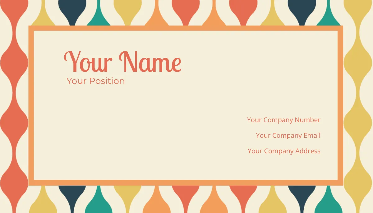 Free Funky Business Card Template to Edit Online