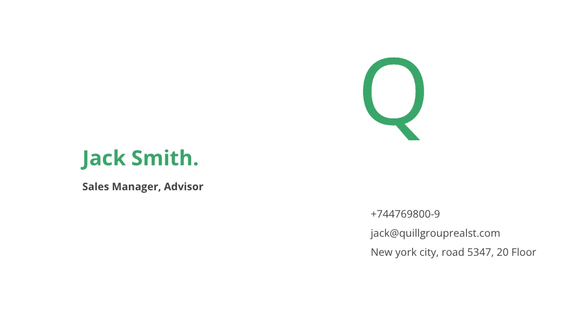 Free Real Estate Agency Business Card Template to Edit Online