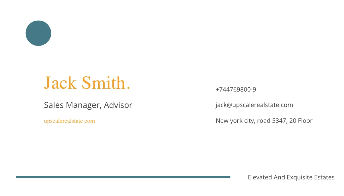 Free Real Estate Property Business Card Template to Edit Online