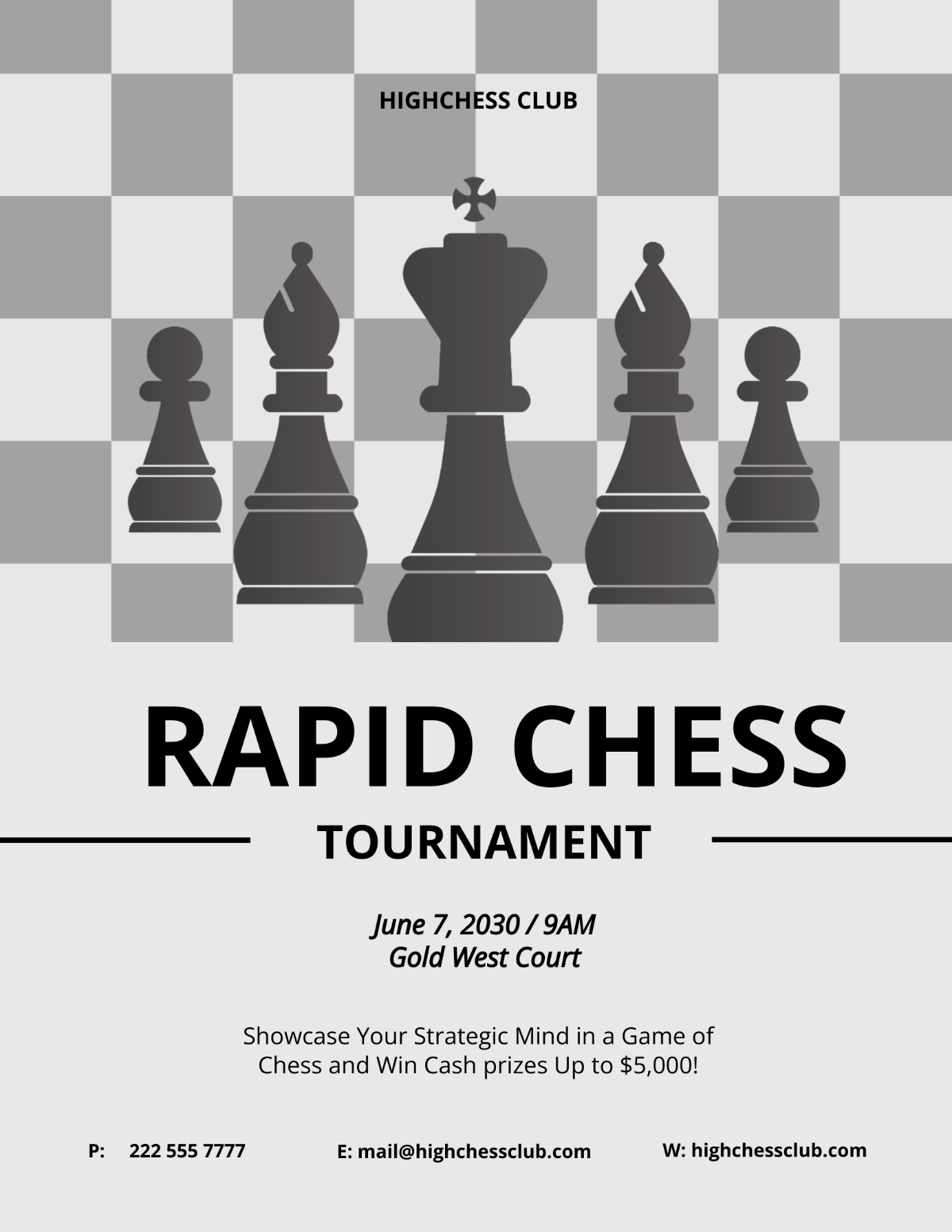 Chess Tournament Flyer Template - Edit Online & Download