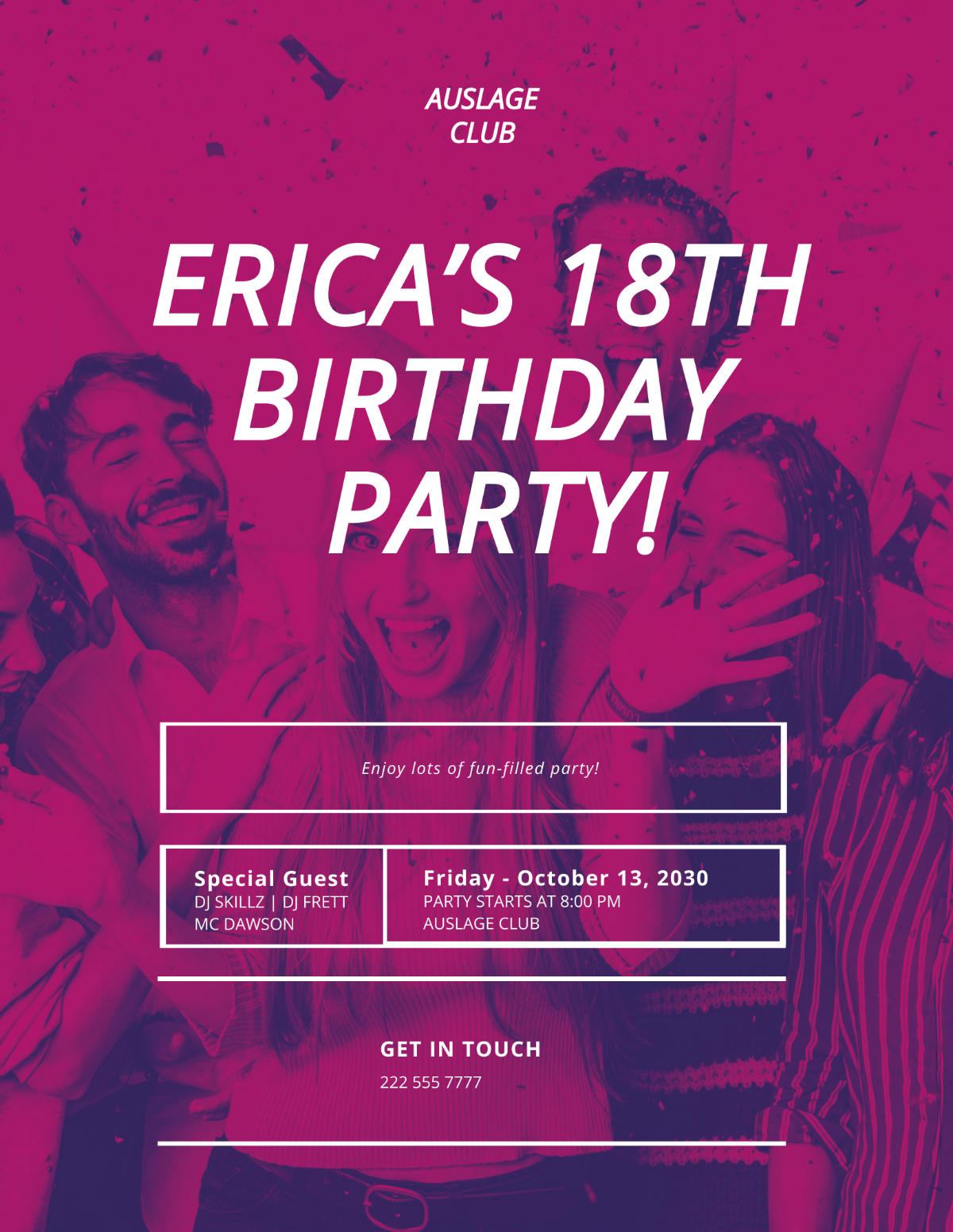 Free Birthday Party Flyer Template