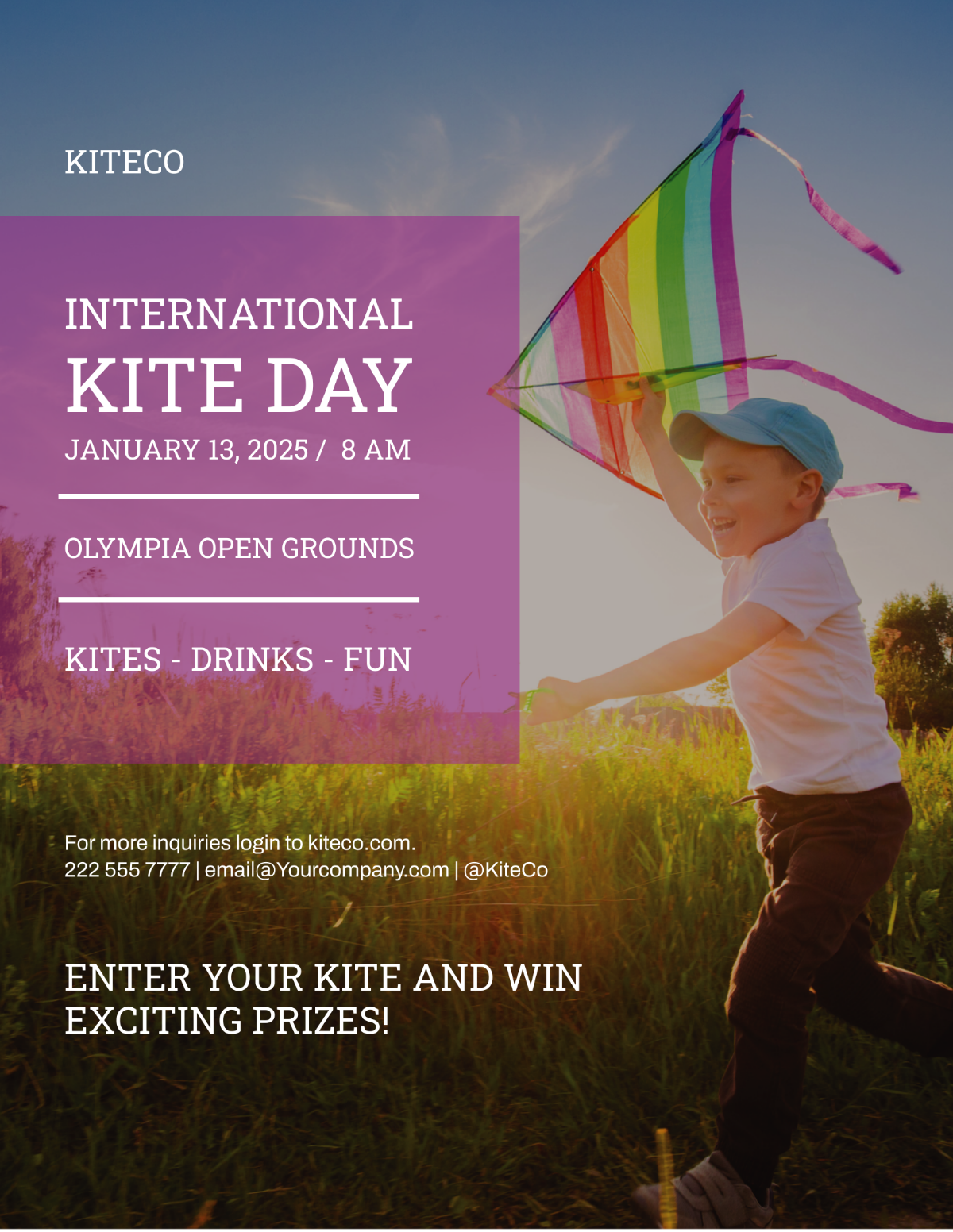 International Kites Day Flyer Template