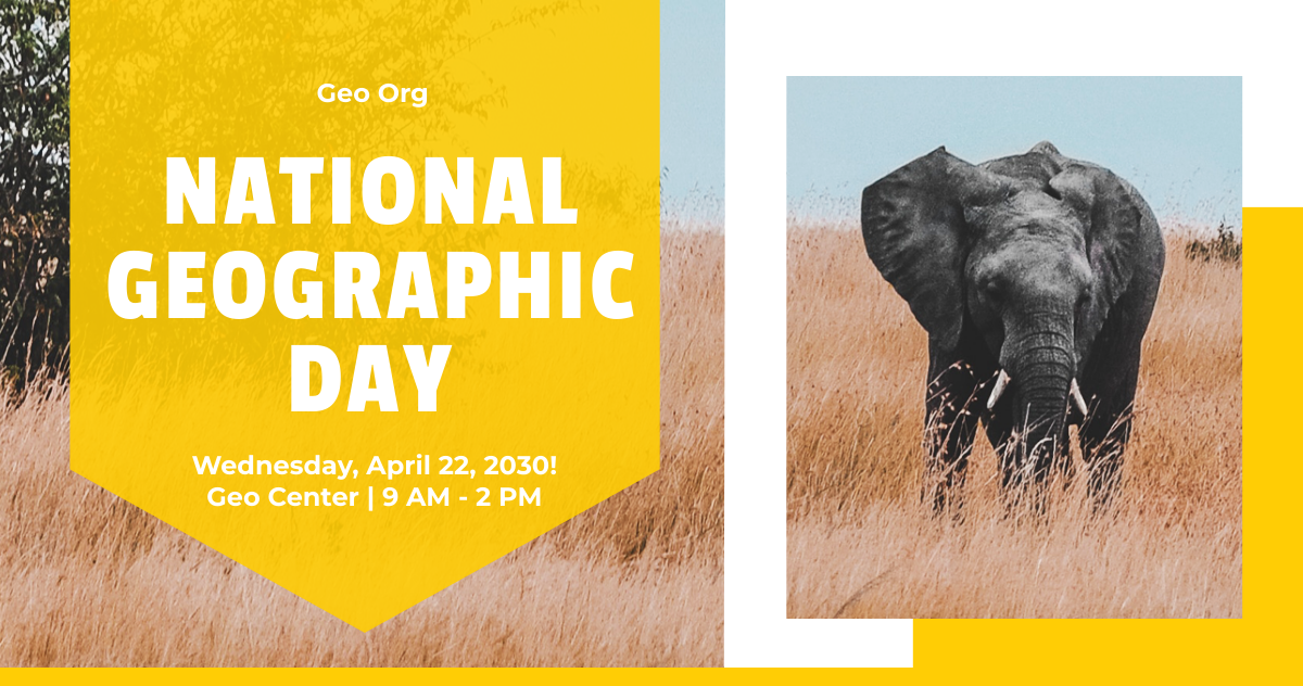 Free National Geographic Day Facebook Post Template
