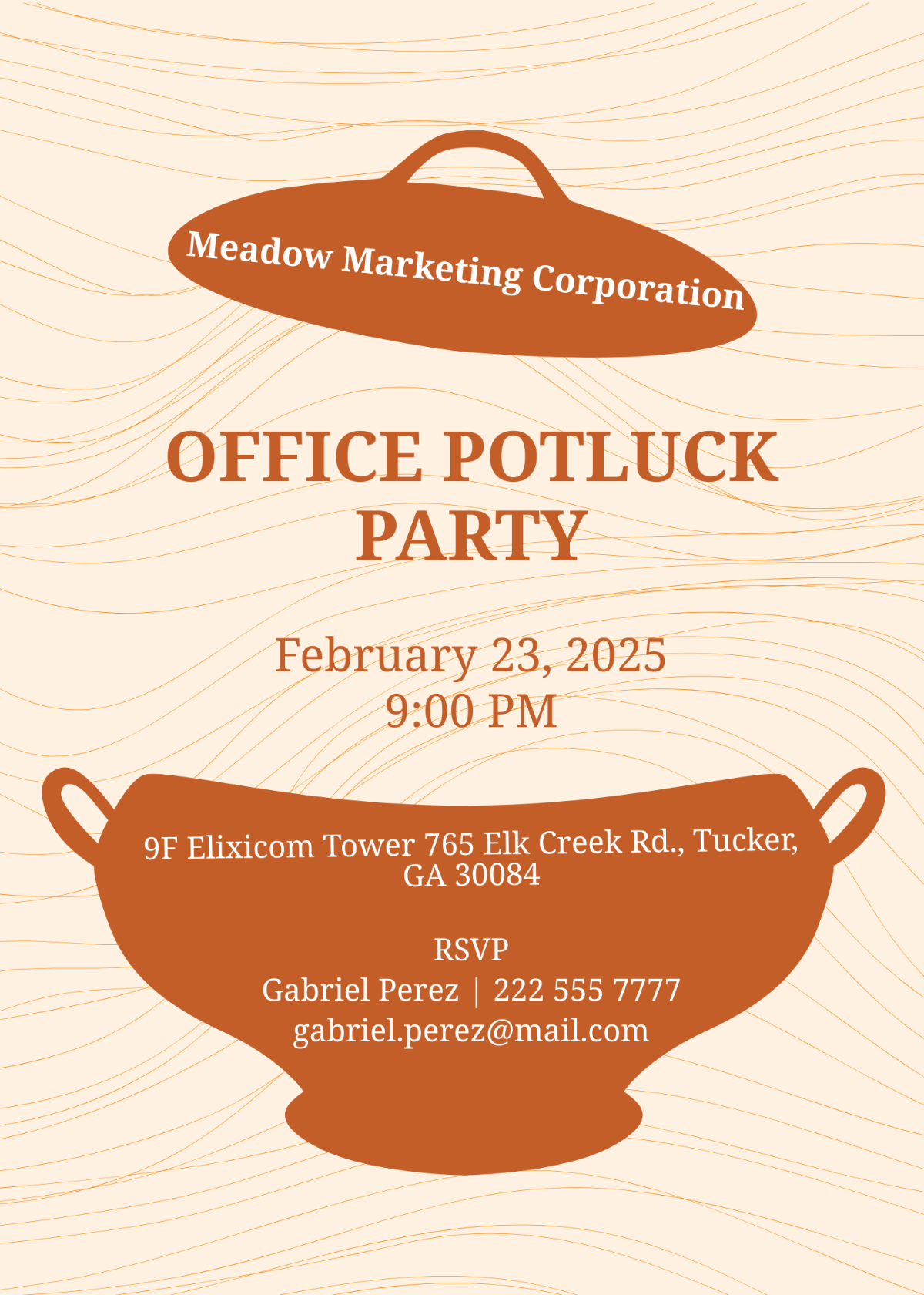 Office Potluck Party Invitation