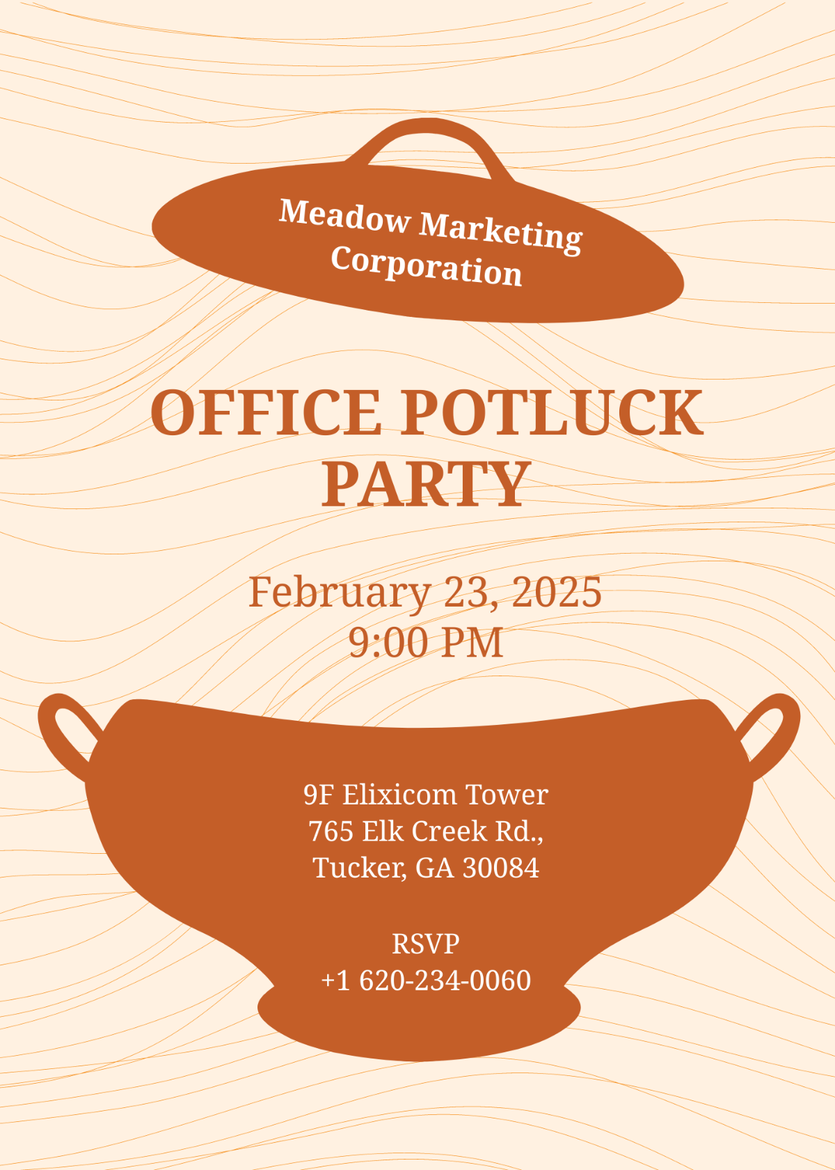Office Potluck Party Invitation Template