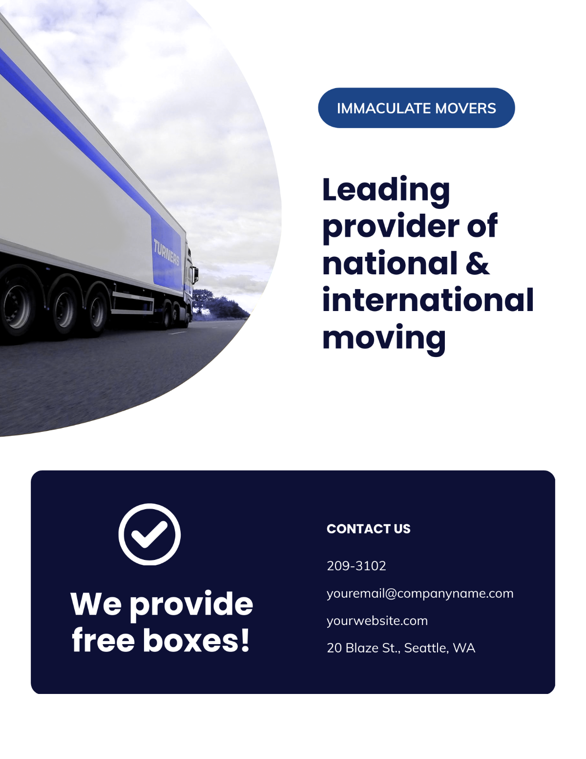 Moving Company Flyer Template - Edit Online & Download