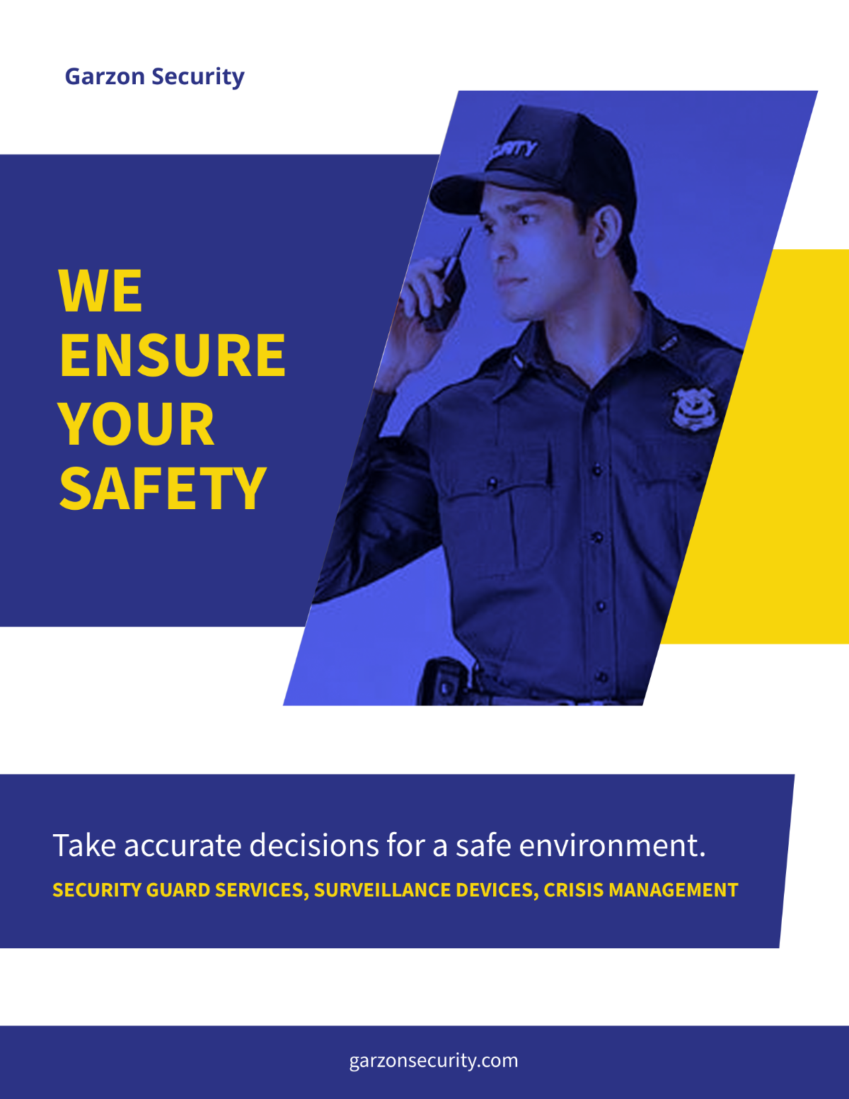 Security Company Flyer Template - Edit Online & Download