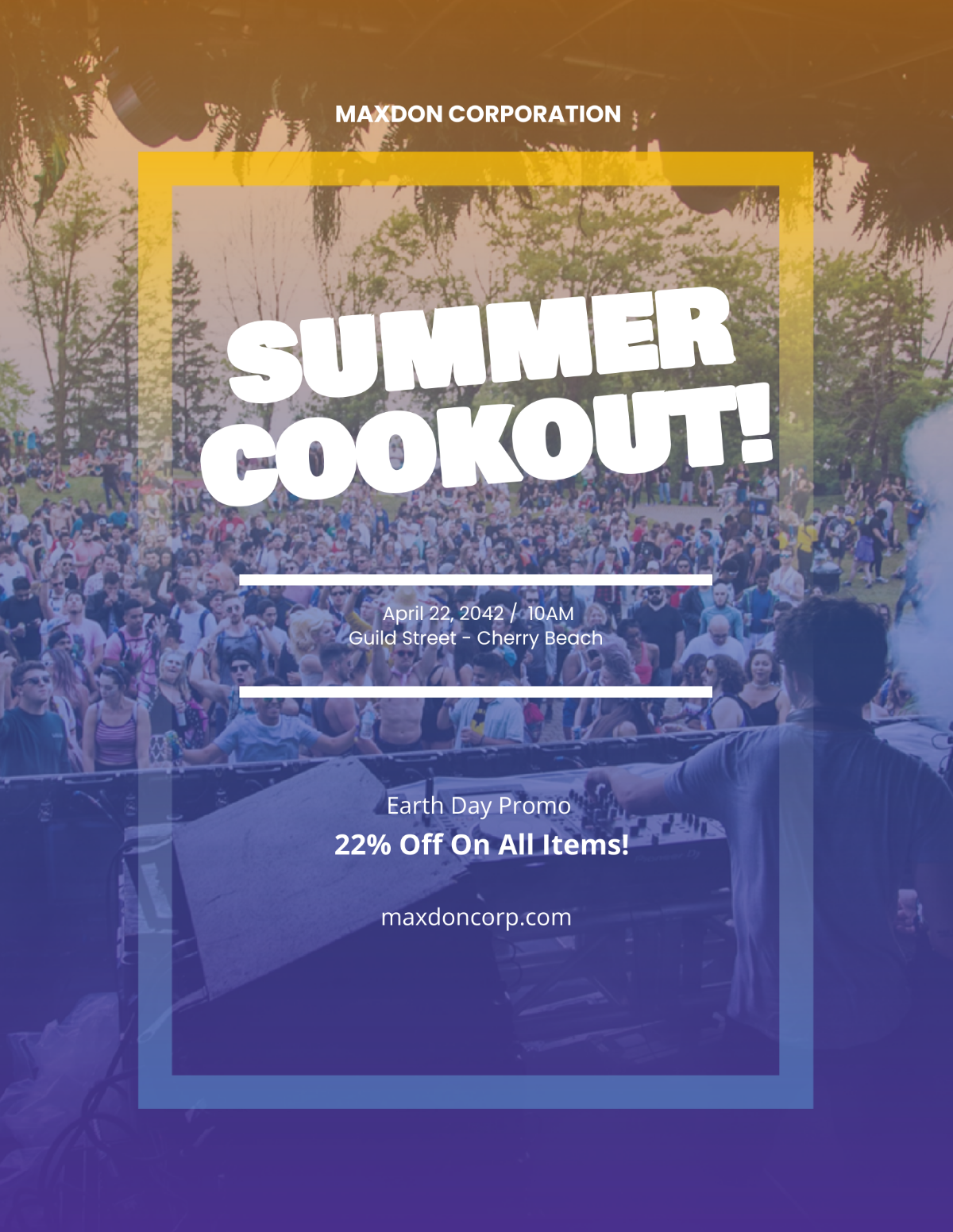 Summer Cookout Flyer Template - Edit Online & Download