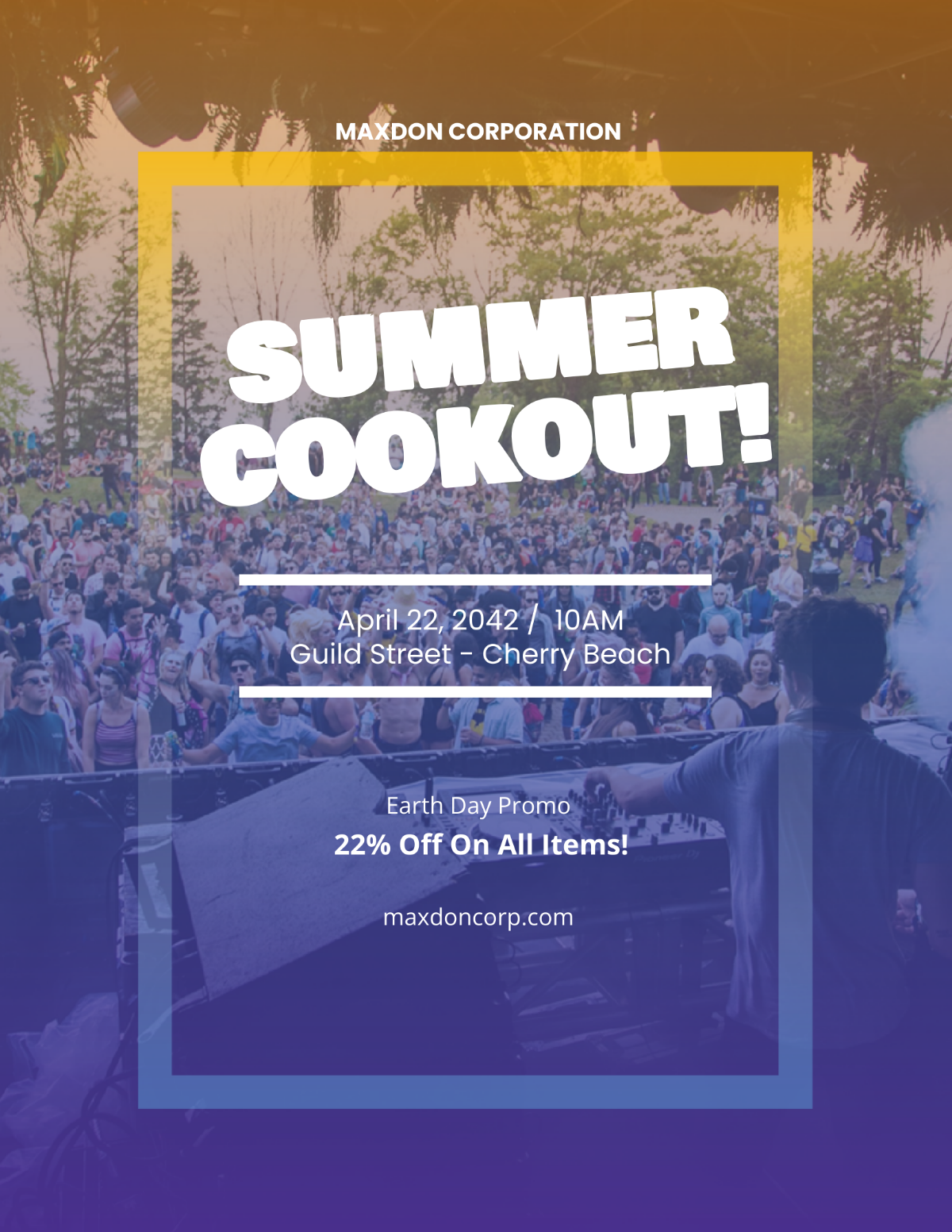 Summer Cookout Flyer Template