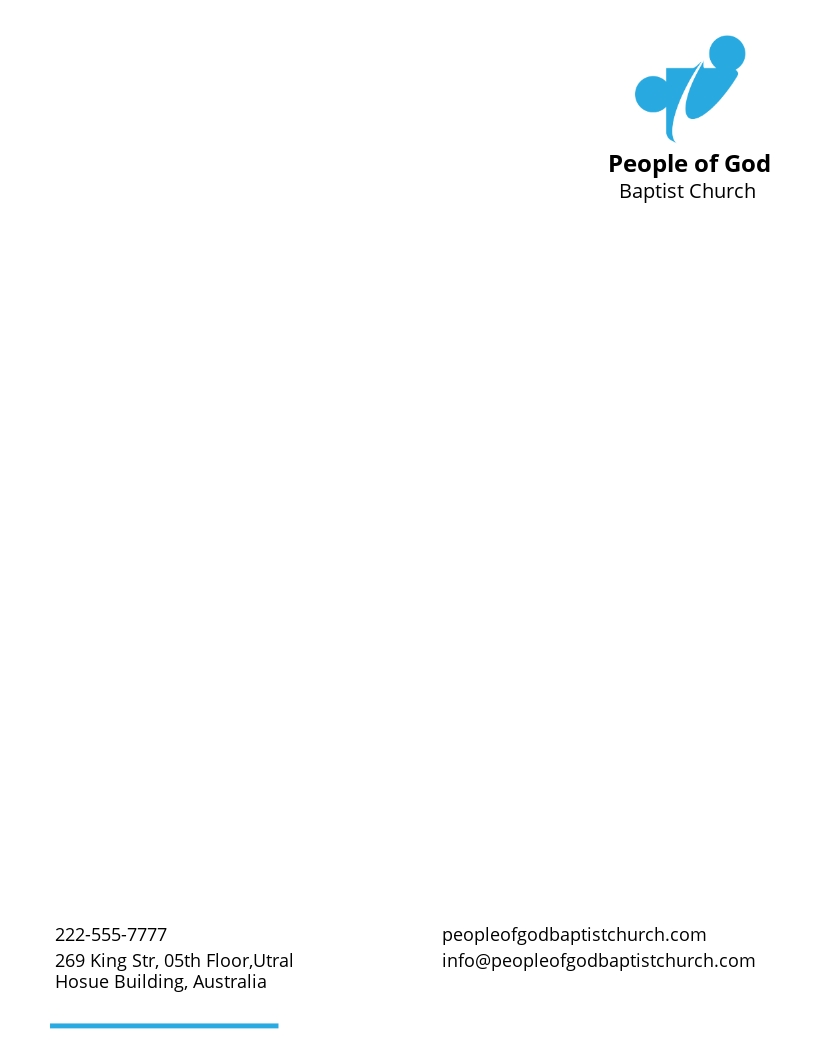 Baptist Church Letterhead Template Free Pdf Word Doc Psd Indesign Apple Mac Pages Illustrator Publisher