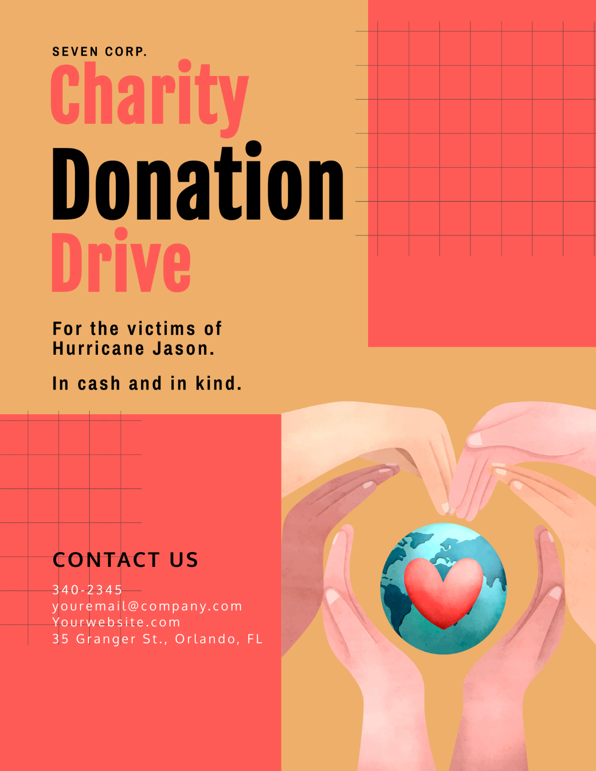 Charity Donation Flyer Template - Edit Online & Download