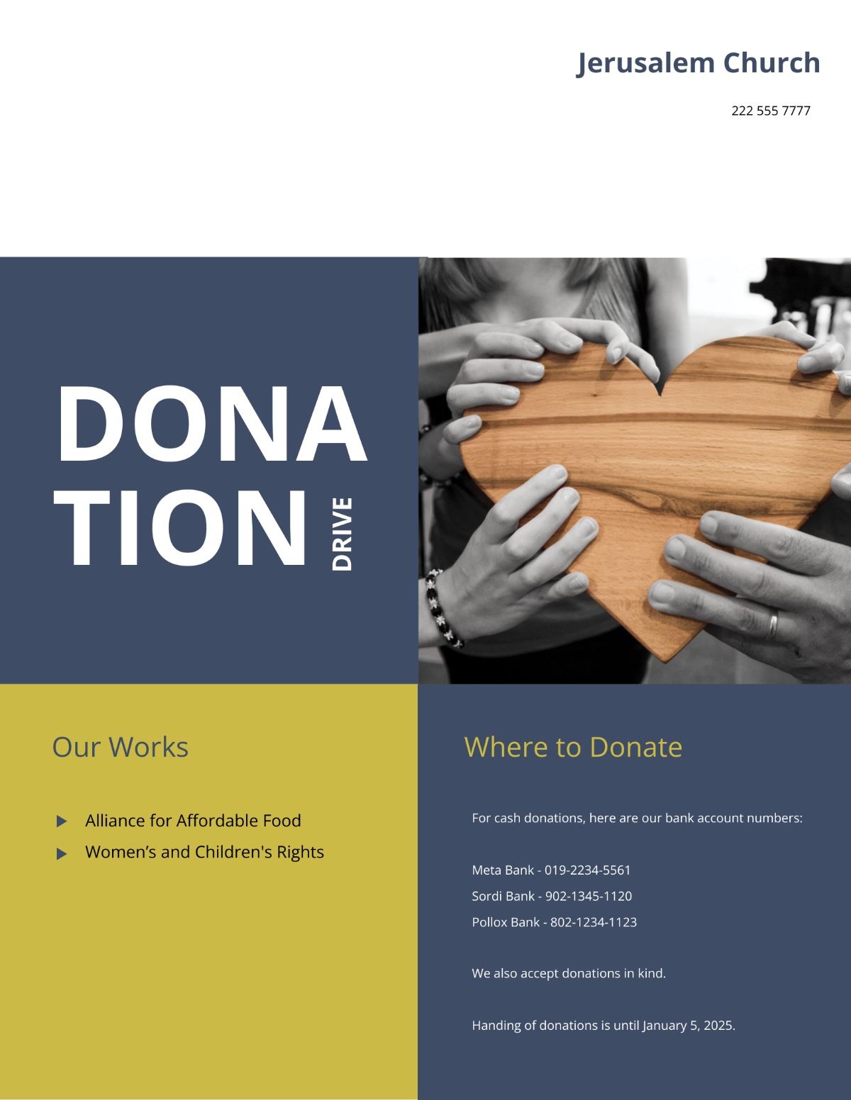 Church Donation Flyer Template - Edit Online & Download