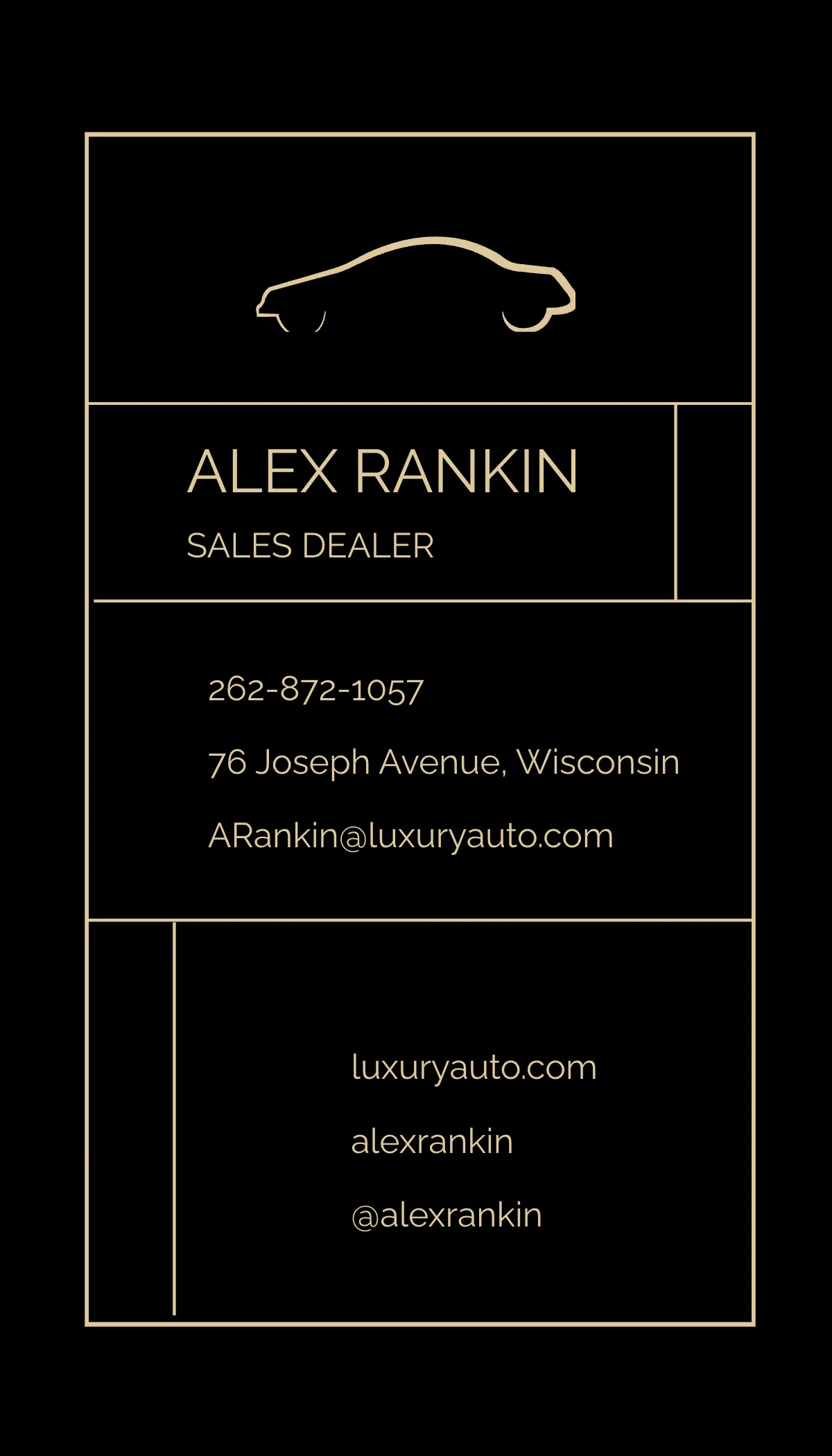 Free Chalkboard Auto Dealer Business Card Template to Edit Online