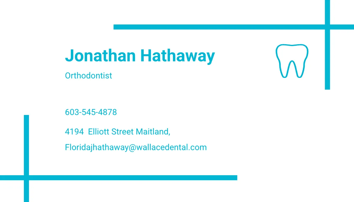 Free Dental Clinic Business Card Template to Edit Online
