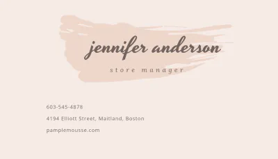 Free Feminine Business Card Template to Edit Online