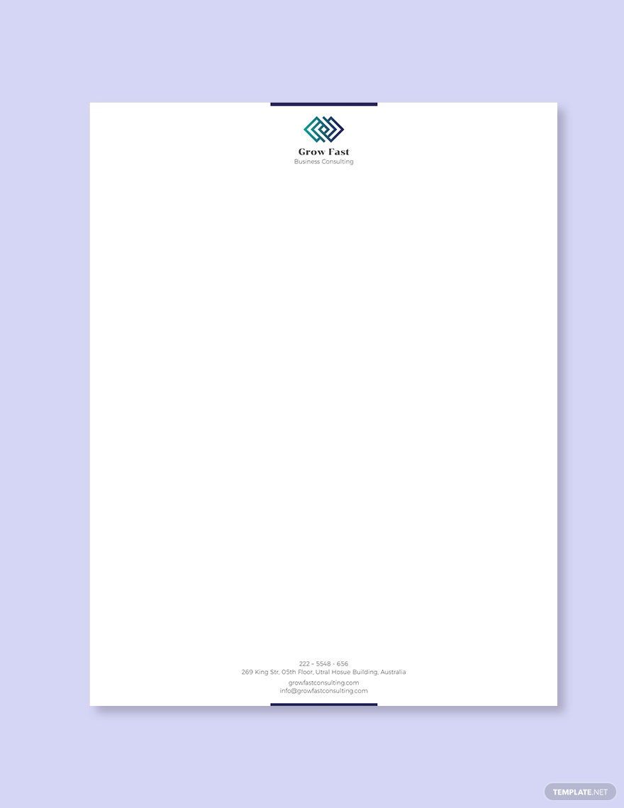 Business Letterhead Template Board of Directors Google Docs, Word