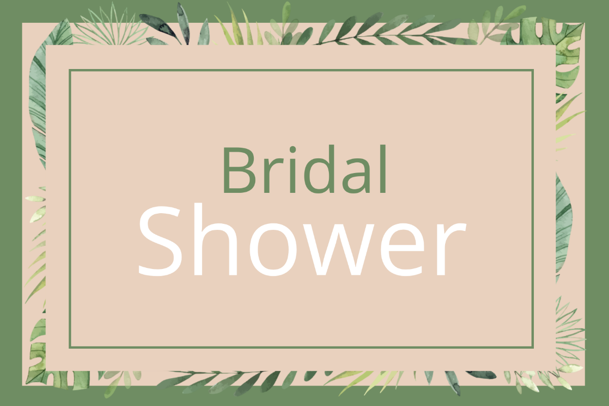 Bridal Shower Postcard template