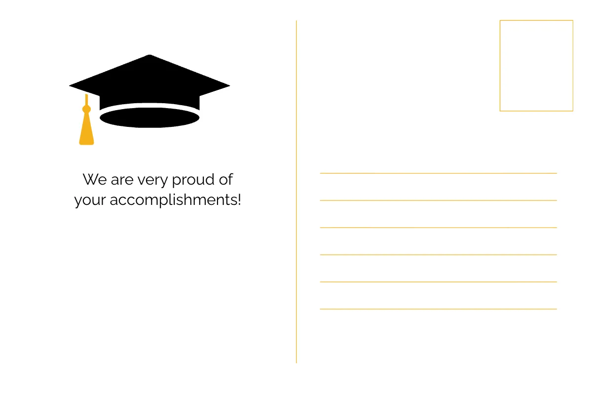 Free Graduation Postcard Template to Edit Online