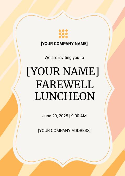 Farewell Luncheon Invitation