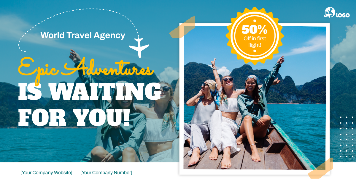 Travel Agency Facebook Ad Banner Template