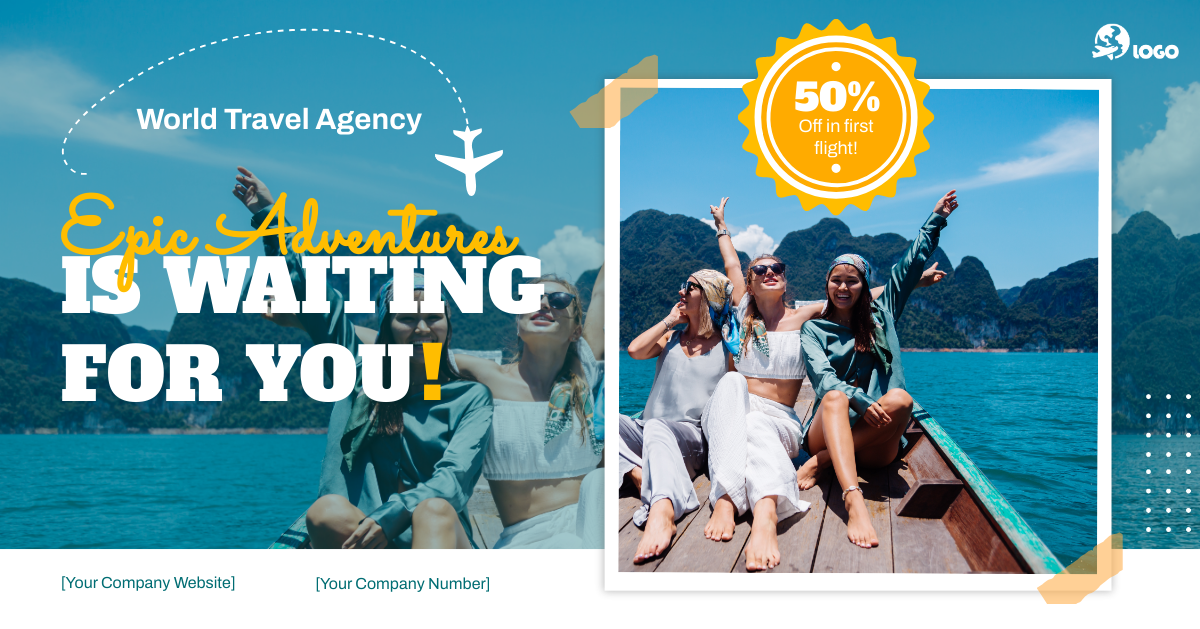Travel Agency Facebook Ad Banner Template