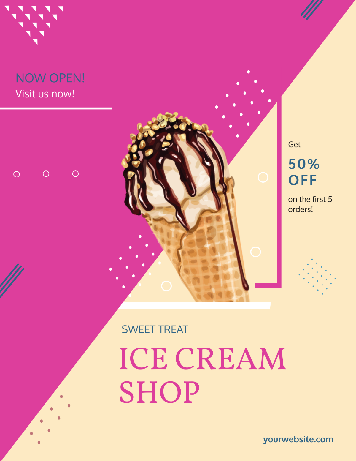 Ice Cream Shop Flyer Template