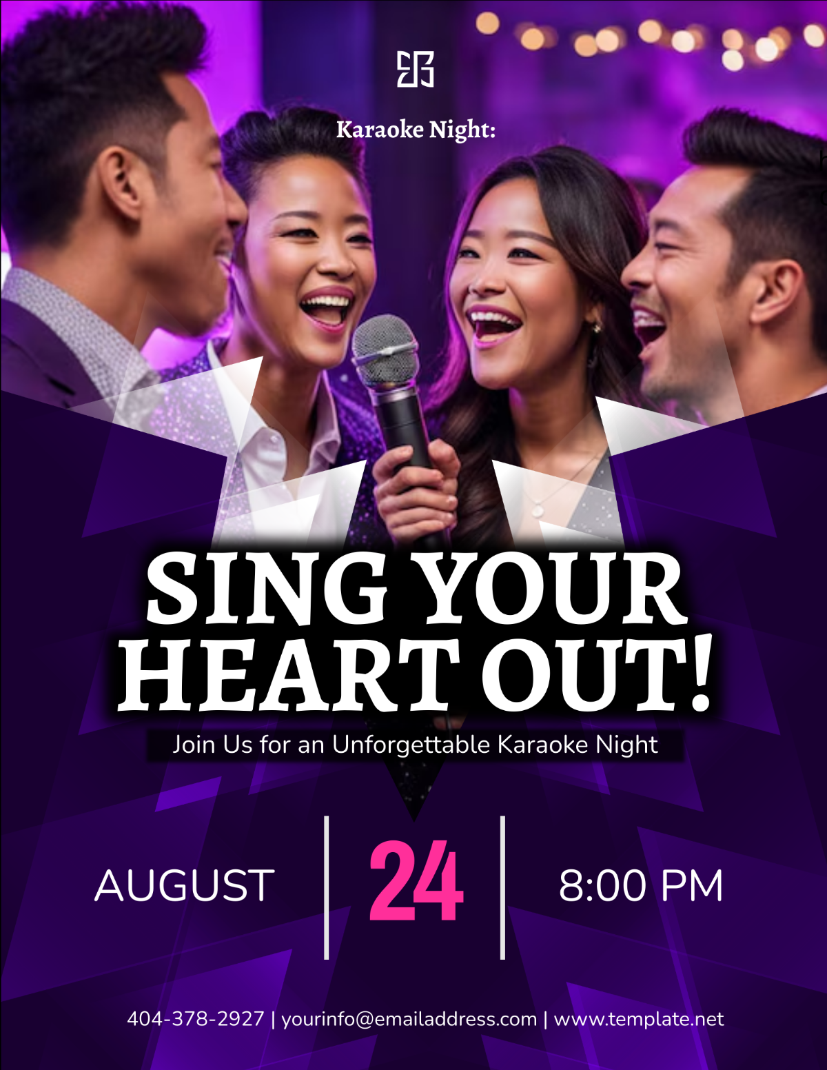 Creative Karaoke Night Flyer Template - Edit Online & Download