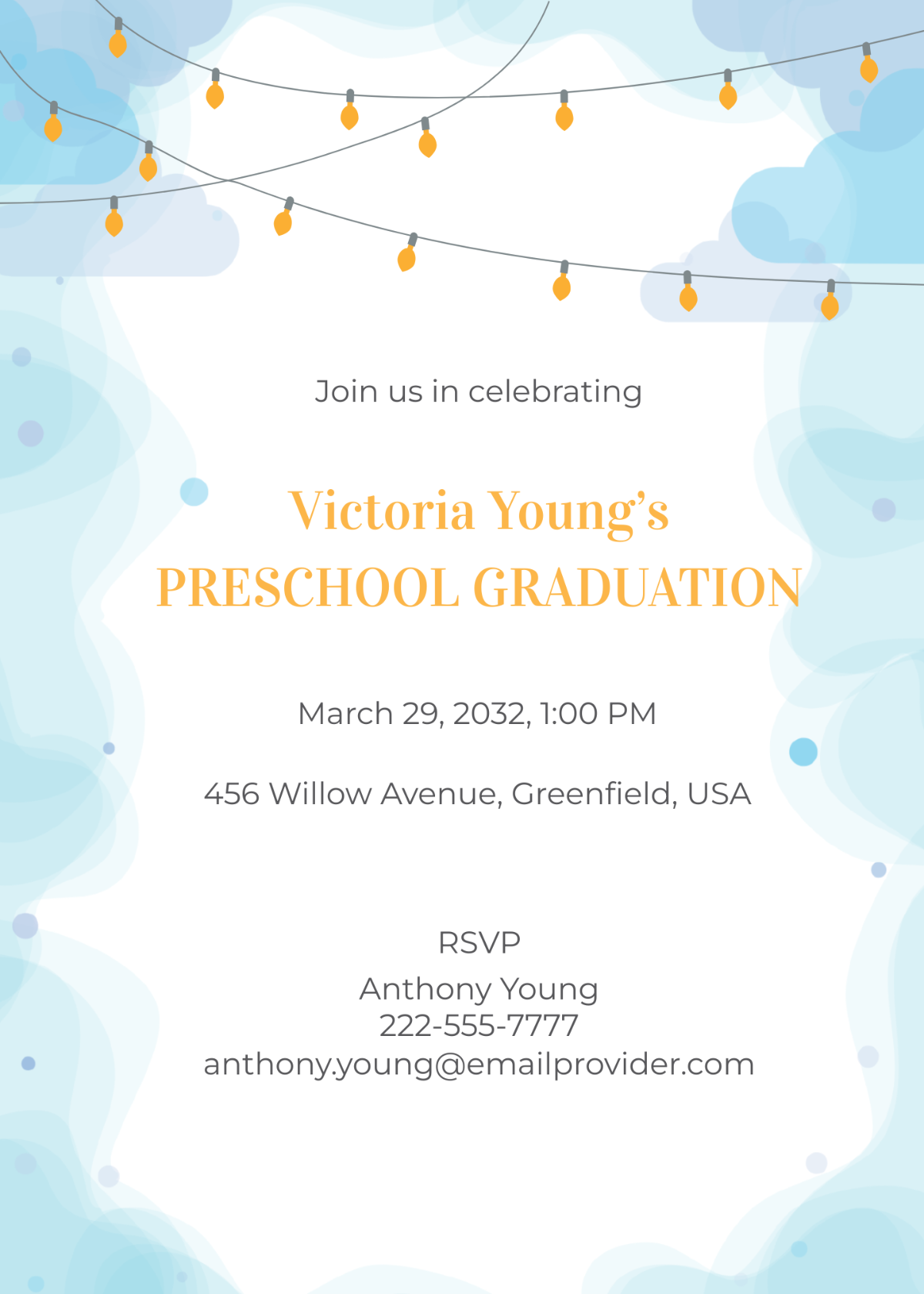 Preschool Graduation Invitation