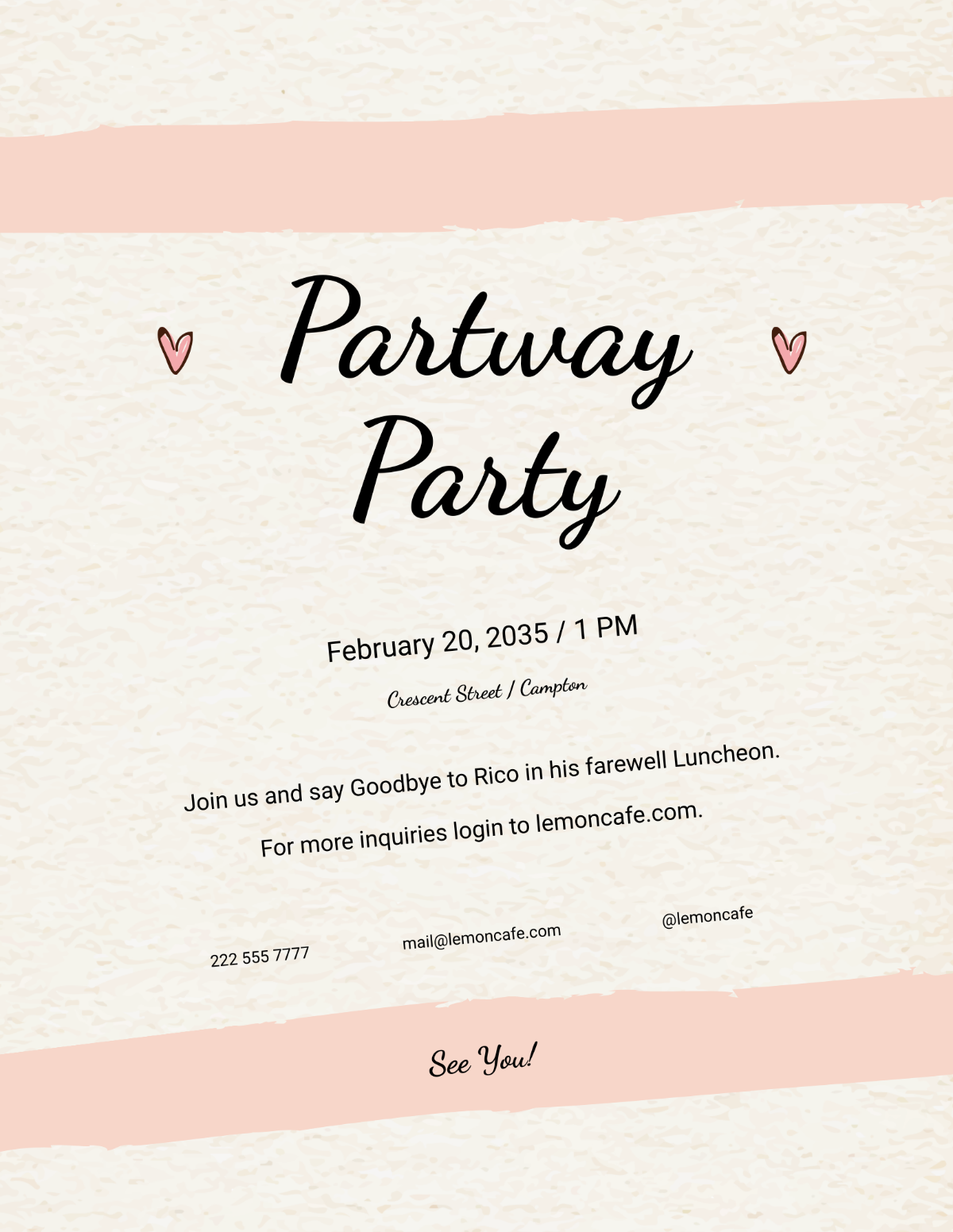 Farewell Luncheon Flyer Template - Edit Online & Download