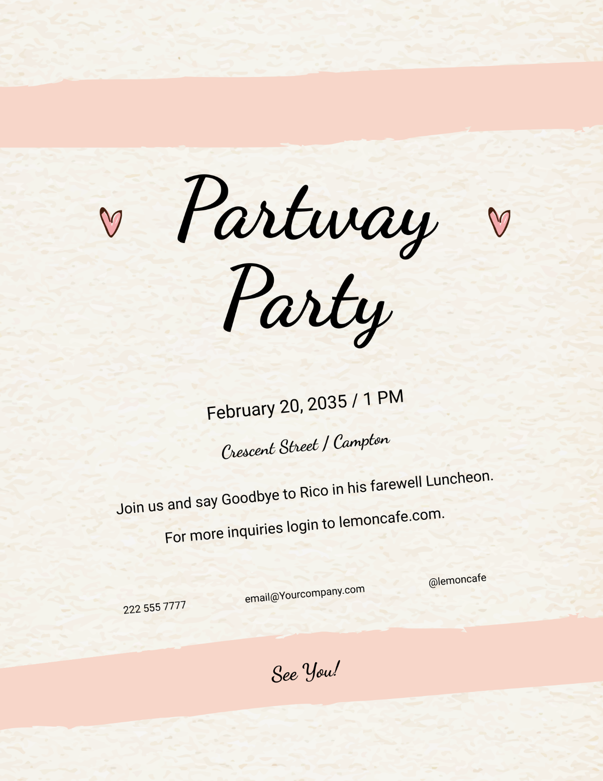 Free Farewell Luncheon Flyer Template