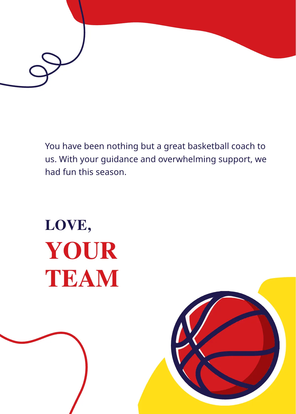 Free Basketball Thank You Card Template to Edit Online