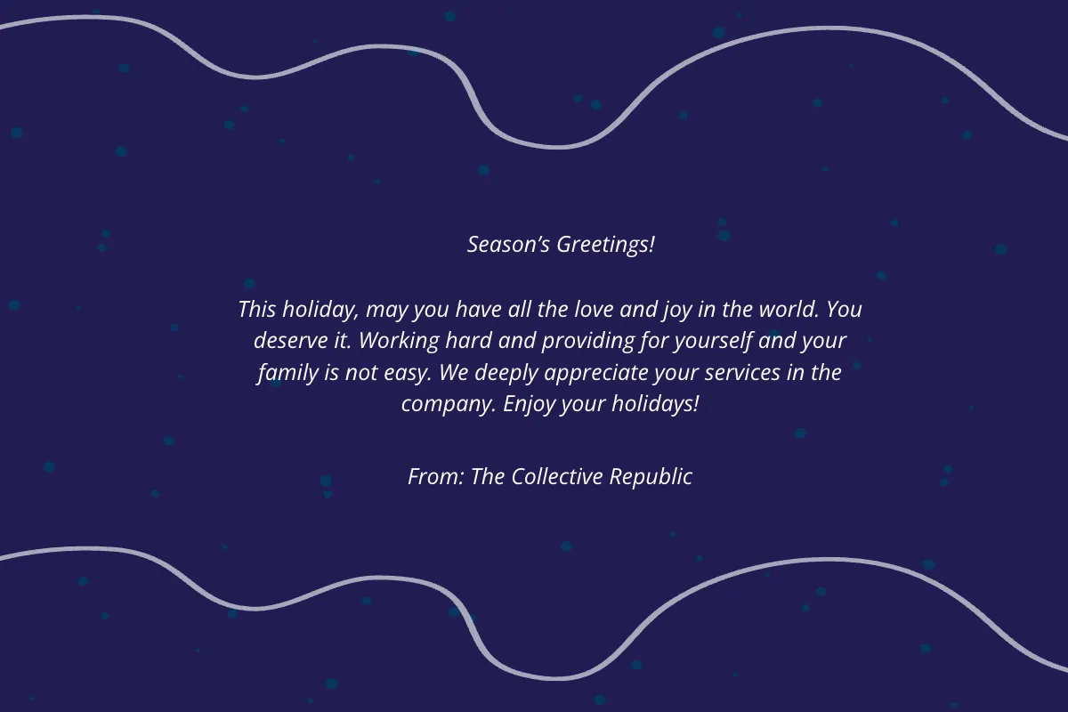 Free Corporate Holiday Greetings Card Template to Edit Online