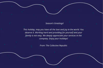 Free Corporate Holiday Greetings Card Template to Edit Online