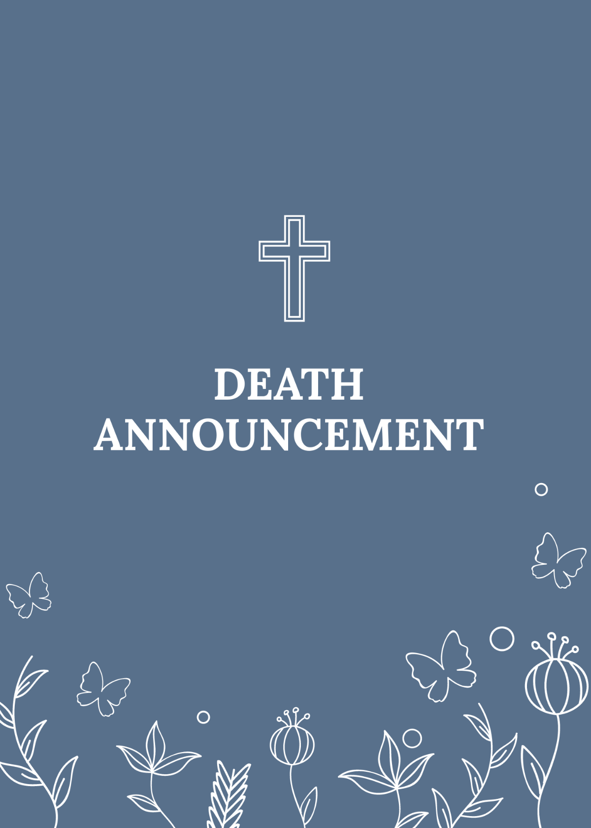 Free Printable Death Announcement Templates to Customize Online