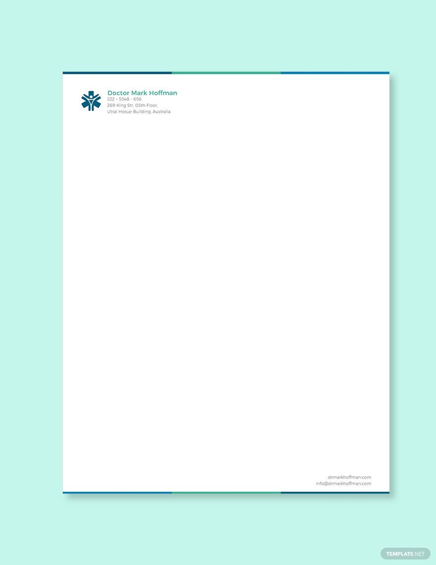 Doctor Letterhead Word Templates Design Free Download Template