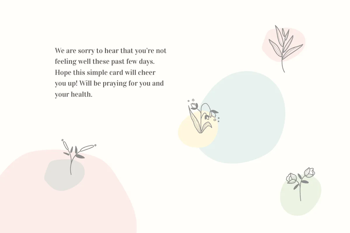 Free Get Well Soon Card Template to Edit Online