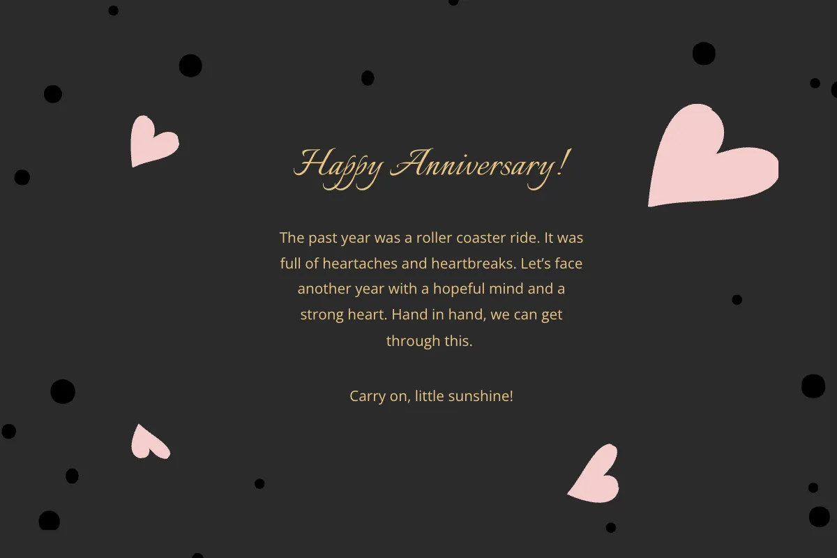 Free Happy Anniversary Greeting Card Template to Edit Online