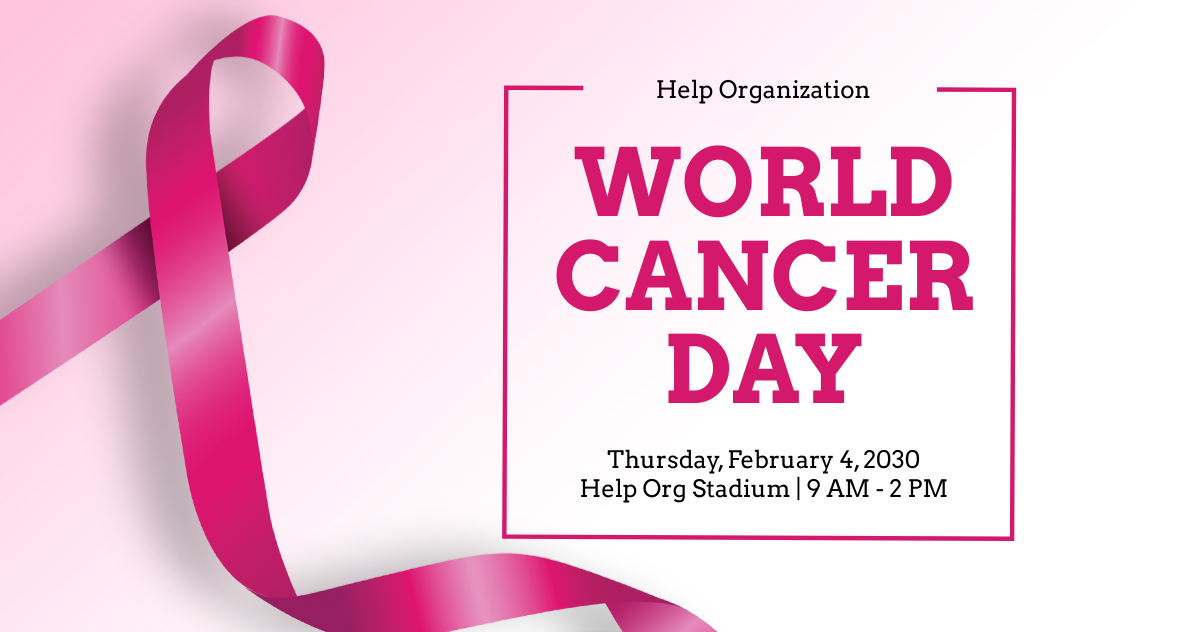 Free World Cancer Day Facebook Post Template